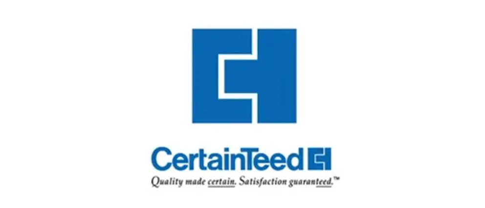 CertainTeed logo in blue with the text