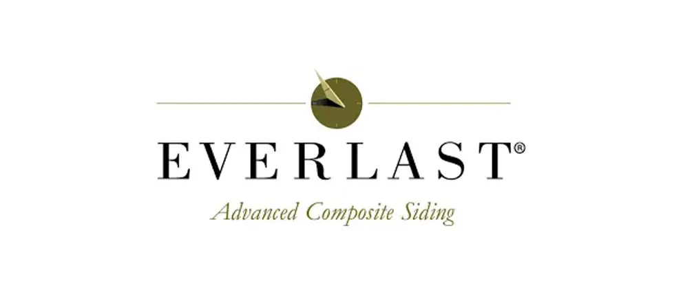 Everlast logo with a gold circle and black triangle above the word “EVERLAST,” and the phrase “Advanced Composite Siding” below.